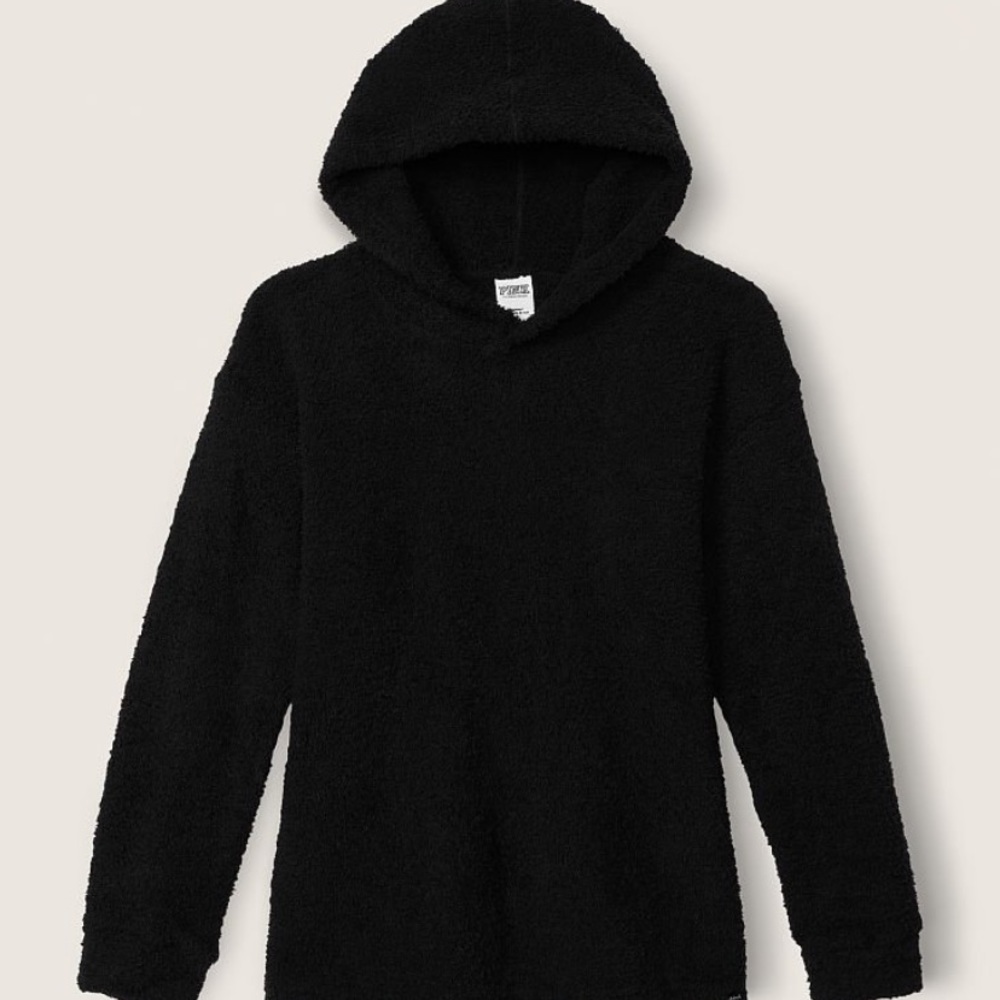PINK black marshmallow hoodie